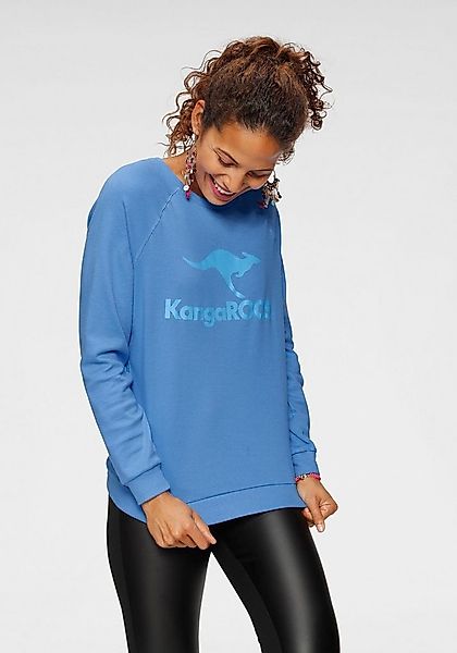 KangaROOS Sweatshirt Langarm, figurumspielender Schnitt, mit Print, Rundhal günstig online kaufen