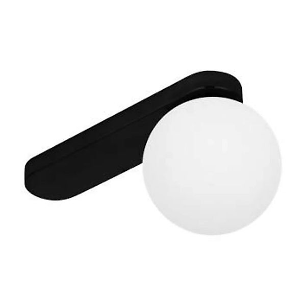 Deckenlampe Glas Kugelschirm Schwarz Weiß Modern günstig online kaufen