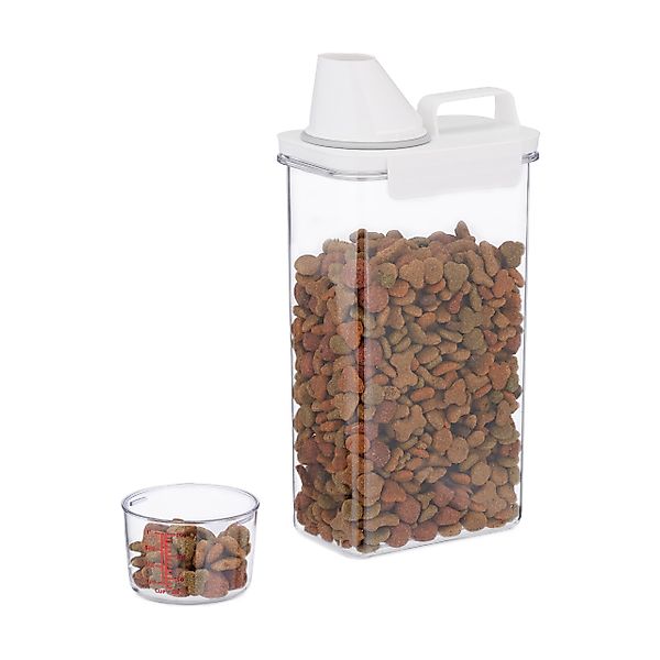 relaxdays Futterbehälter Futter Aufbewahrungsbox 2,3 Liter, günstig online kaufen