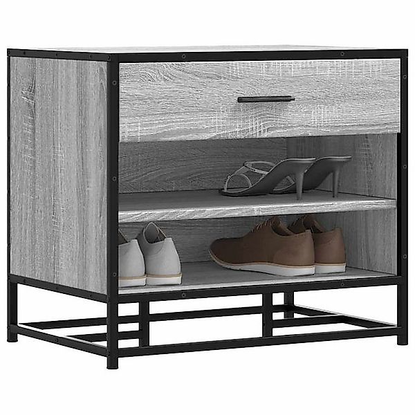 vidaXL Schuhschrank Schuhbank Grau Sonoma 60x40x53,5 cm Holzwerkstoff und M günstig online kaufen