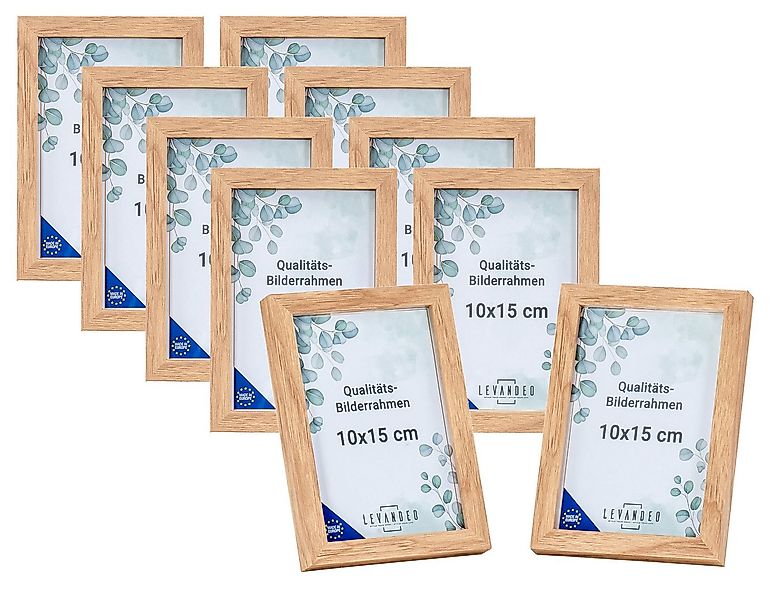 Levandeo® Bilderrahmen, 10er Set Portrait Bilderrahmen Made in EU 10x15 Eic günstig online kaufen