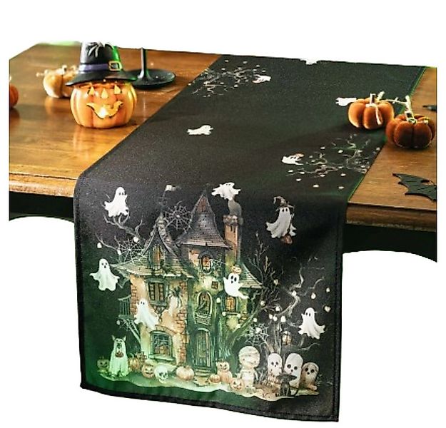 Home-trends24.de Tischläufer Tischläufer Spukhaus Halloween Deko Tischdecke günstig online kaufen