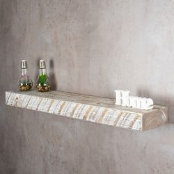 Levandeo® Wandregal, levandeo Wandregal Holz Massiv günstig online kaufen