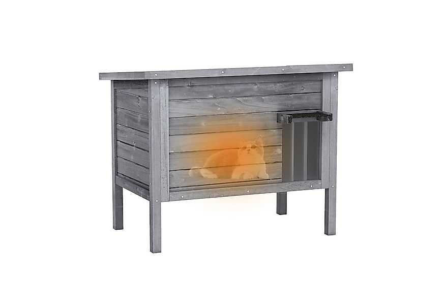 COSTWAY Tierhaus, Katzenhaus, Katzenhütte, Winterfest, mit Dach, Tür, Outdo günstig online kaufen