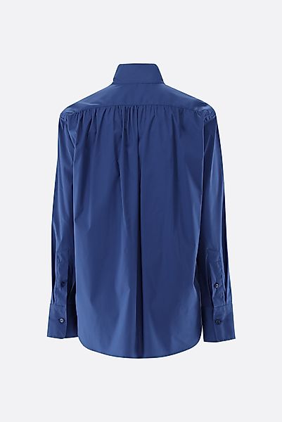 Lockere Bluse mit hohem Stehkragen und Stretch günstig online kaufen