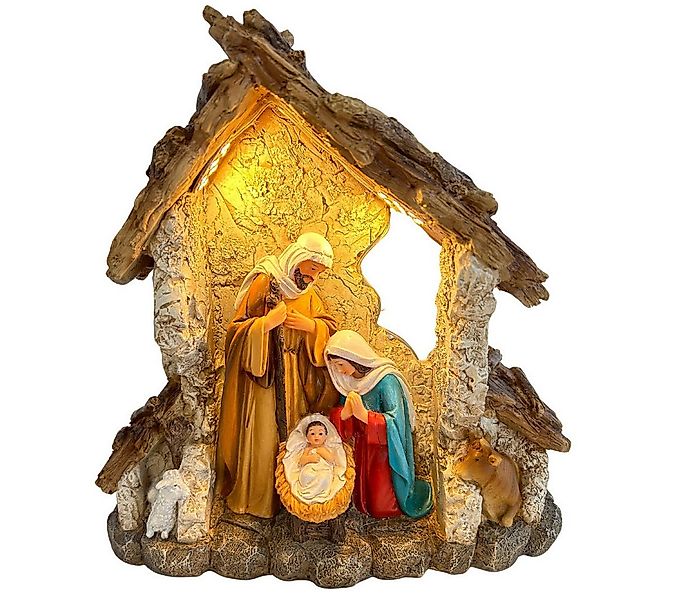 abc HOME Krippenfigur Große Krippenszene, 20 LEDs beleuchtet, Polyresin Sta günstig online kaufen