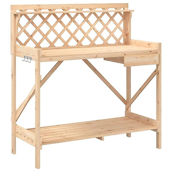 vidaXL Blumenständer Pflanztisch mit Rankgitter Massivholz günstig online kaufen