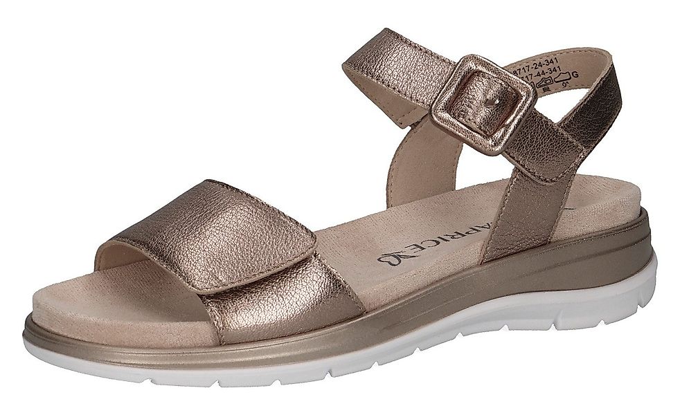 Caprice Riemchensandale, Keilsandalette, Sommerschuh, Bequemschuh in Metall günstig online kaufen
