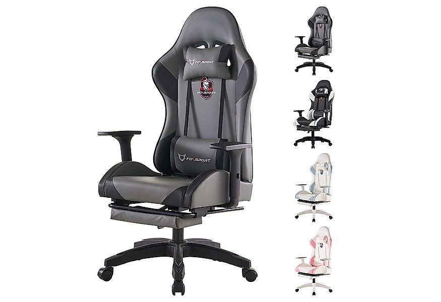 FOXSPORT Gaming-Stuhl inkl. Rücken- & Nackenkissen, ergonomischer Bürostuhl günstig online kaufen