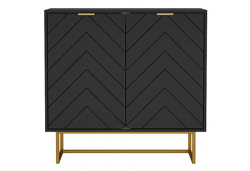 UEV Sideboard Kommode mit 2 Türen, Sideboard mit Füße (Buffet, TV Board, Sc günstig online kaufen
