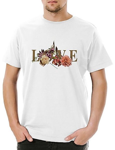 Urban Backwoods Print-Shirt Love Flowers Herren T-Shirt Blumen Blume Liebe günstig online kaufen