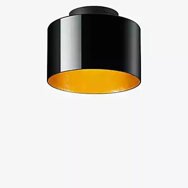 Bankamp Grand Deckenleuchte LED, anthrazit matt/Glas schwarz/gold - ø32 cm günstig online kaufen