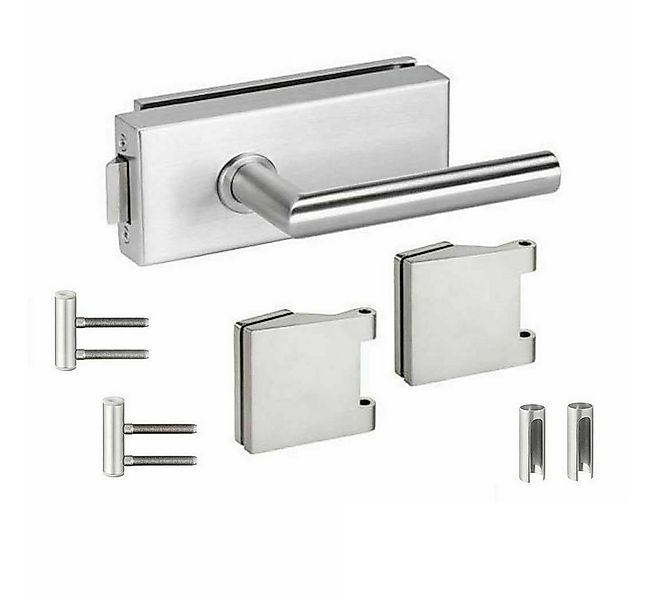 MeinTürgriff Drückergarnitur Faro Glastürbeschlag Edelstahl inkl. Officebän günstig online kaufen