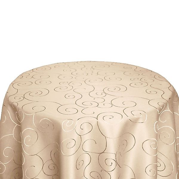 Bronze Tischdecke Ornamente RUND Tischdecke Seidenglanz günstig online kaufen