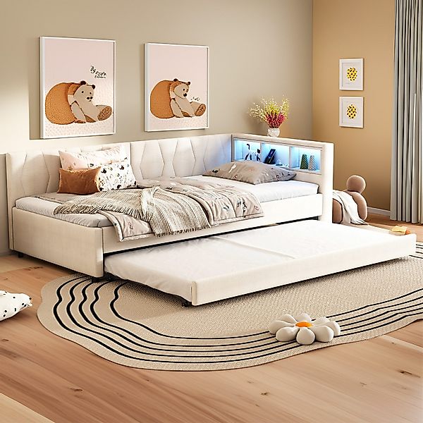 REDOM Schlafsofa Modernes Polsterbett mit LED-Beleuchtung, günstig online kaufen