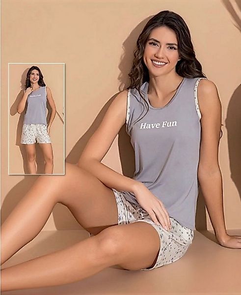 fashionshowcase Pyjama Damen Hausanzug – Sommerlicher Schlafanzug Shorts & günstig online kaufen