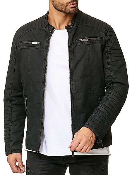 RedBridge Bikerjacke robuste Bickerjacke mit Reißverschluss und kurzem Steh günstig online kaufen