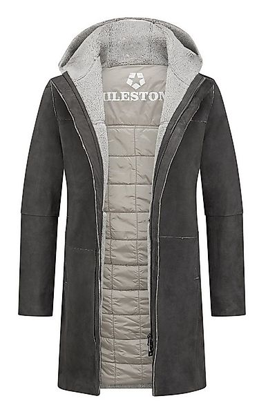 Milestone Ledermantel MSAlerio aus softem Veloursleder und weichem Fell auf günstig online kaufen