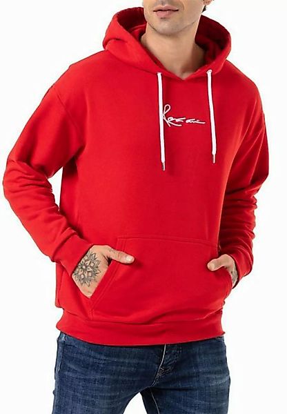 RedBridge Hoodie Herren Kapuzenpullover Rot M Bestickung günstig online kaufen