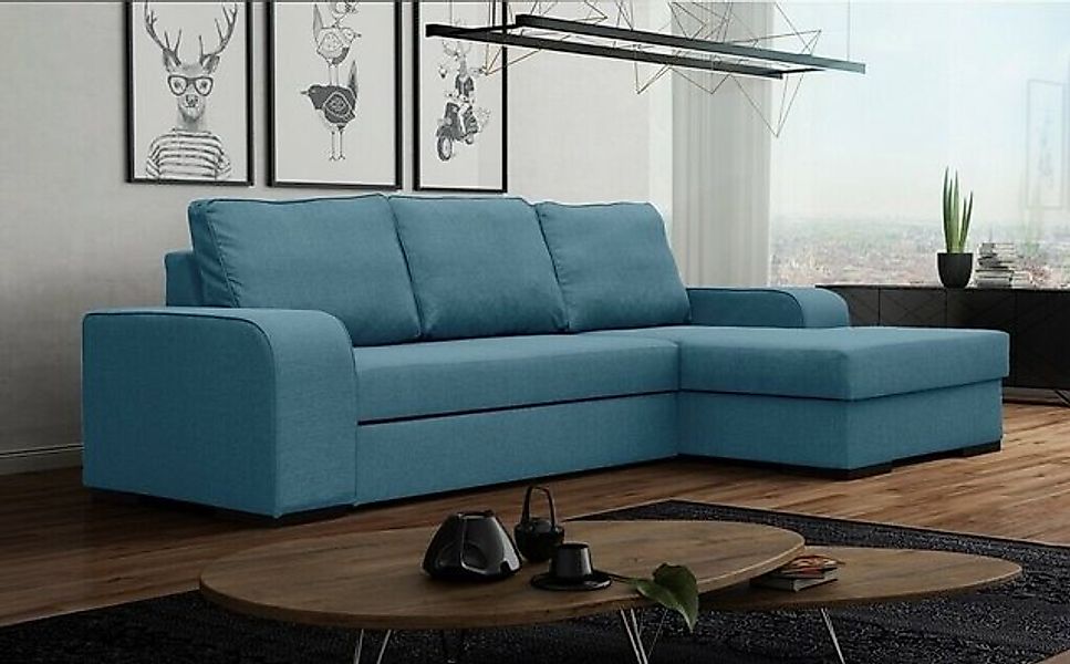JVmoebel Ecksofa Schlafsofa Eck Sofa Couch Bettfunktion Polster Eck Garnitu günstig online kaufen