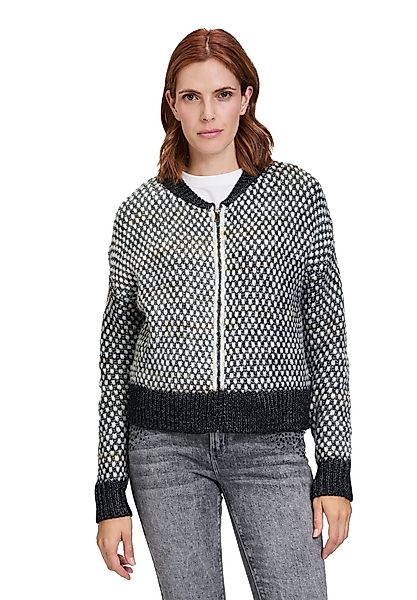 Cartoon Strickjacke Damen Strick-Cardigan mit Reißverschluss günstig online kaufen