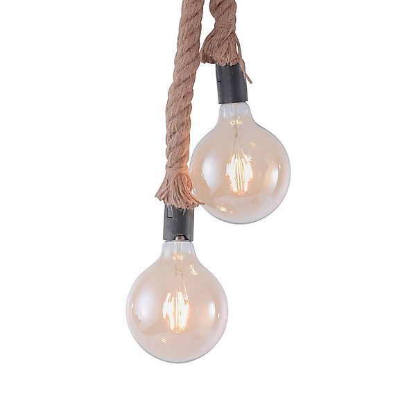 JUST LIGHT Pendelleuchte »ROPE«, 2 flammig, Leuchtmittel E27   ohne Leuchtm günstig online kaufen