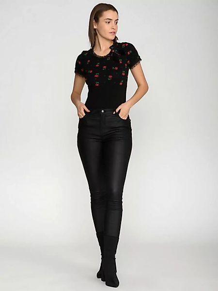Pussy Deluxe Bow On Cherries Shirt female schwarz/allover günstig online kaufen