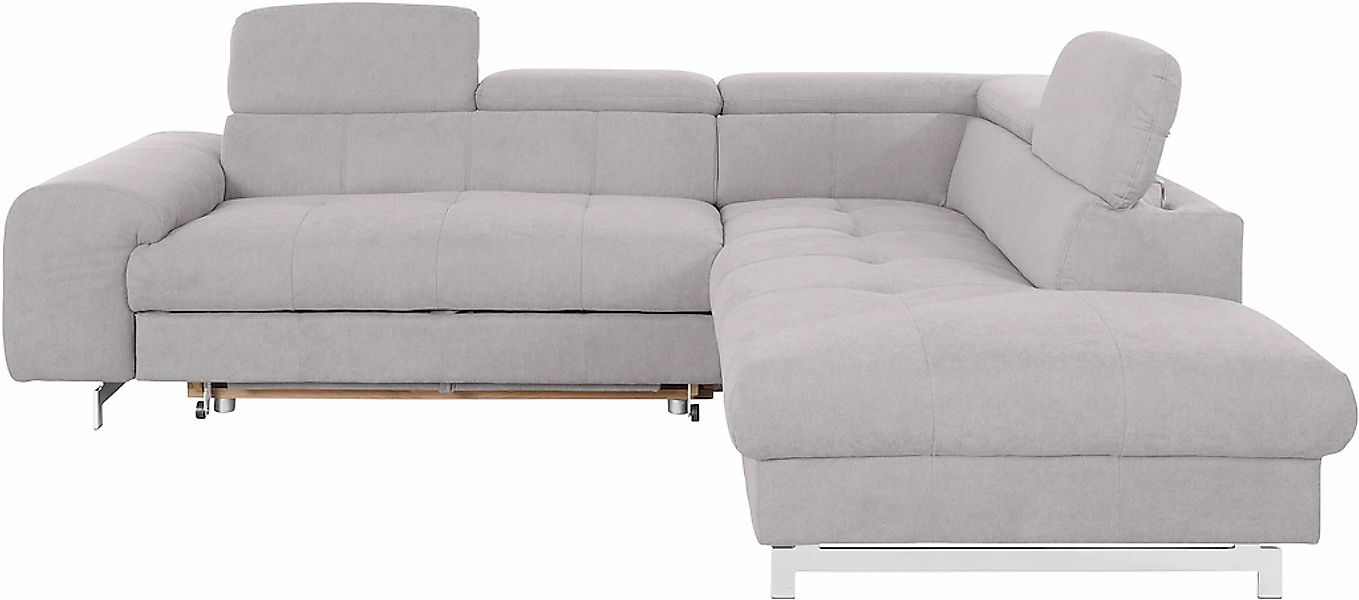 COTTA Ecksofa "Chef L-Form" mit Kopfteilverstellung, edle Metallkufen, wahl günstig online kaufen