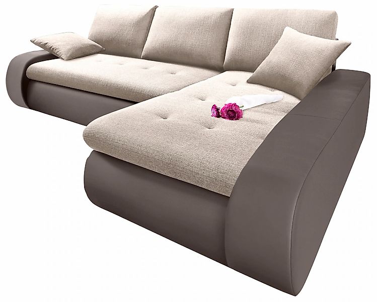 TRENDMANUFAKTUR Ecksofa "Indie, modern und bequem, Materialmix, OTTOs Choic günstig online kaufen