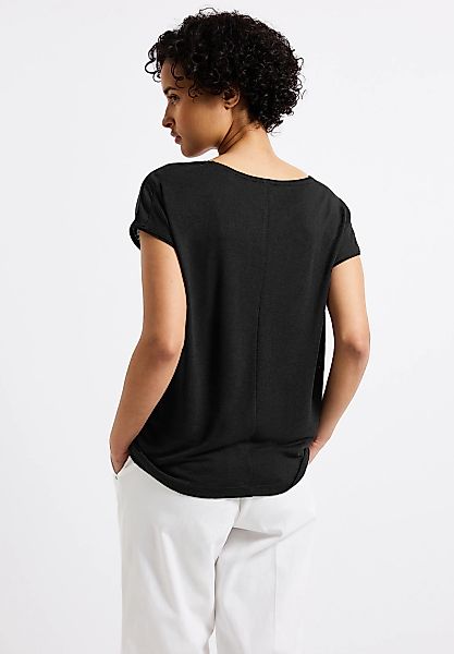 STREET ONE T-Shirt, mit abgerundetem V-Ausschnitt günstig online kaufen