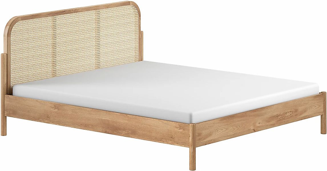 Home affaire Bettgestell "mit massiven Bettpfosten und furnierten Bettseite günstig online kaufen