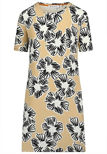 BICALLA Midikleid Jersey-Kleid mit Blüten-Print in Sand/Schwarz (1-tlg) günstig online kaufen