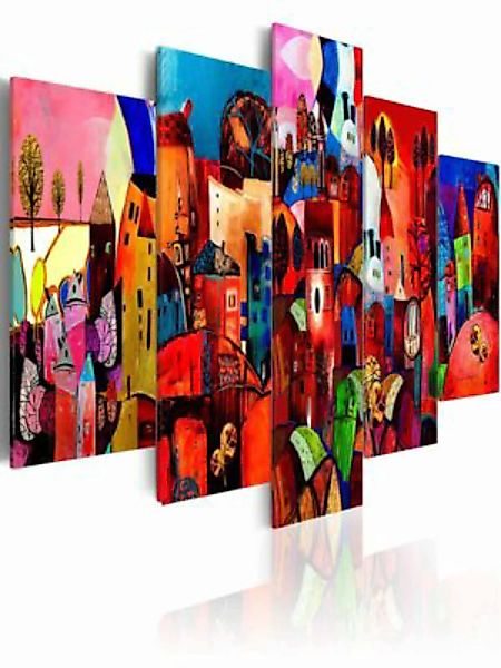 artgeist Wandbild Kleine Stadt mit vielen Facetten mehrfarbig Gr. 200 x 100 günstig online kaufen