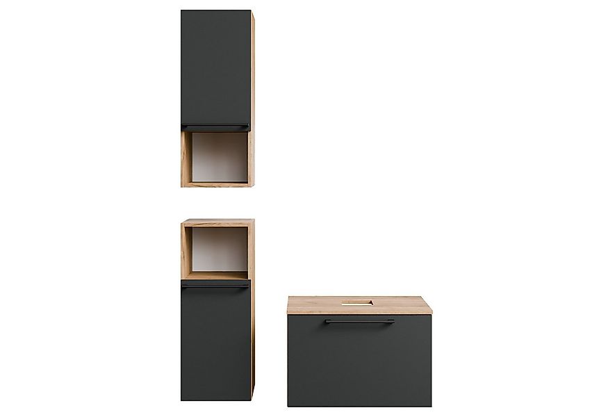 Planetmöbel Badmöbel-Set Astra, (Waschbeckenunterschrank, 3-St., Badmöbel S günstig online kaufen