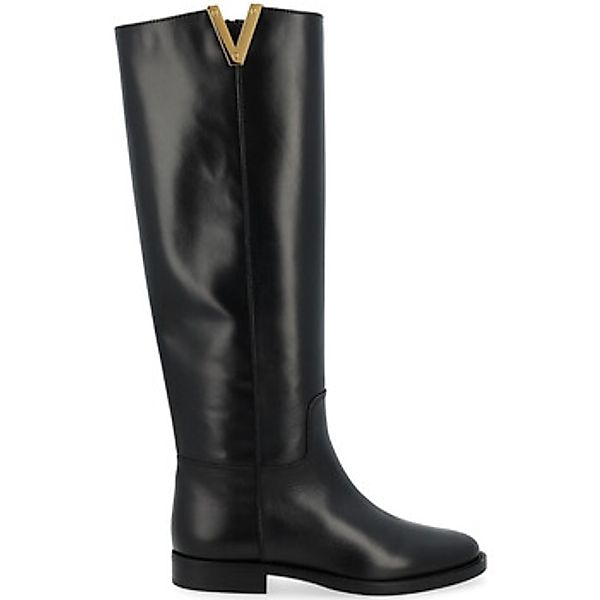 Via Roma 15  Damenstiefel Reitstiefel aus schwarzem Luxusleder mit günstig online kaufen