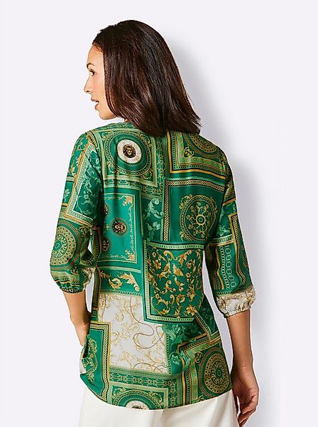 creation L Klassische Bluse Viskose-Seiden-Tunika 3/4-Arm günstig online kaufen