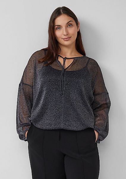 s.Oliver Langarmbluse Bluse Transparente Bluse mit günstig online kaufen