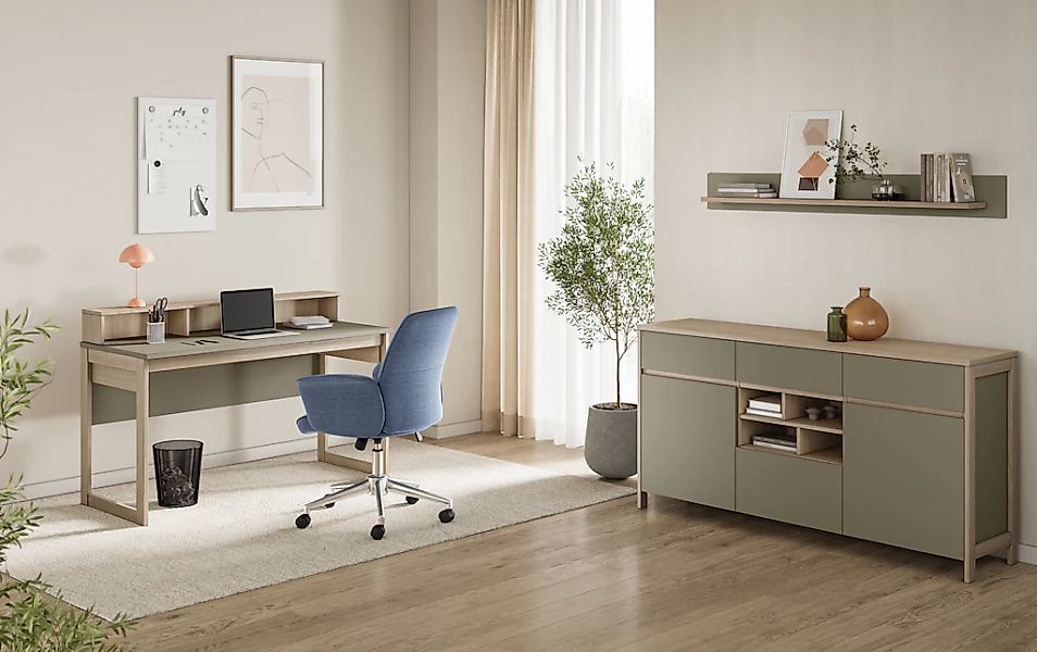 Home affaire Büromöbel-Set "Stranda im Scandi-Style, Home Office, Büro in z günstig online kaufen