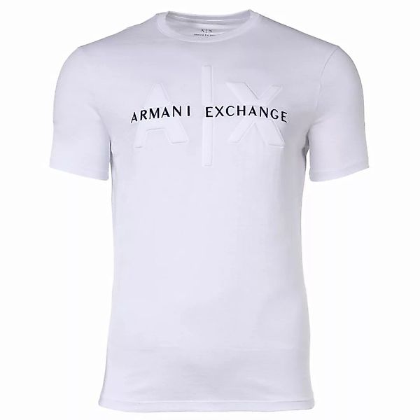 A|X ARMANI EXCHANGE Herren T-Shirt - Logo, Rundhals, Cotton Stretch Weiß S günstig online kaufen