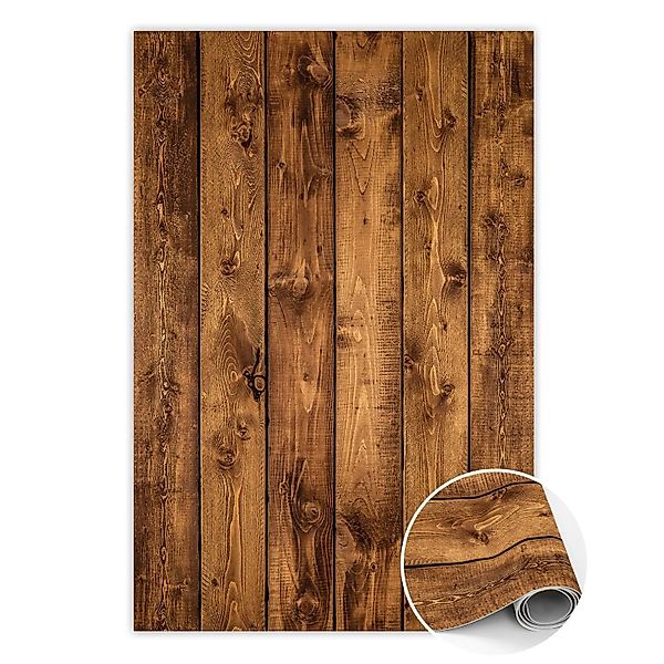 Tulup Teppich Vertikale Bretter PVC Vloer Mat 60x90 cm Braun PVC Floor Mat günstig online kaufen