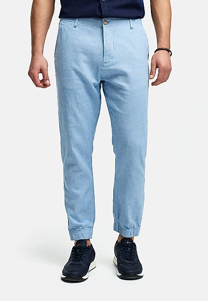 Indicode Leinenhose Blnda samt dekorativem Gürtel günstig online kaufen