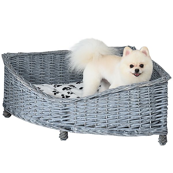 PawHut Tierbett Hundebett, Plüsch, Weide Plüsch günstig online kaufen