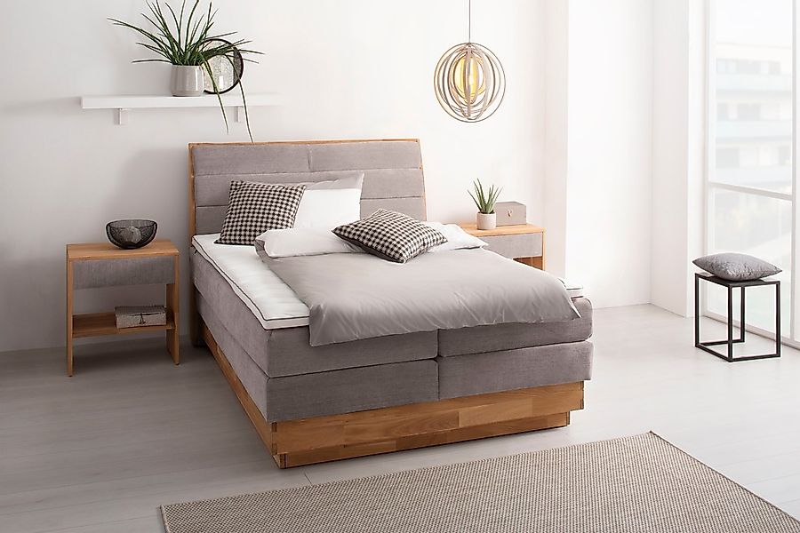 OTTO home Boxspringbett "Jenna" ohne LED-Beleuchtung, mit zertifizierten, r günstig online kaufen