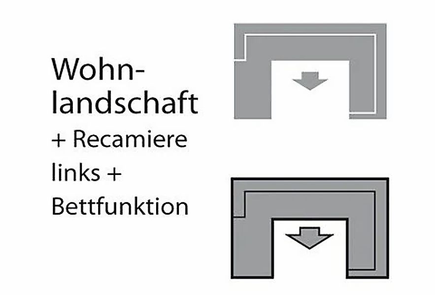 sit&more Wohnlandschaft »Mailand U-Form«, wahlweise mit Bettfunktion, frei günstig online kaufen