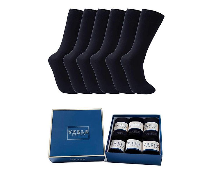 Vkele Businesssocken Bunte Socken (6-Paar) Geschenkpack einfarbige socken h günstig online kaufen