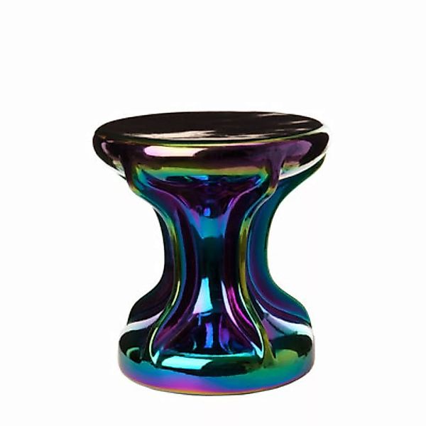 Beistelltisch Oily keramik bunt metall / Irisierende Keramik Ø 39 x H 41 cm günstig online kaufen