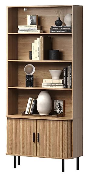Furn.Design Hochschrank Norin (Regalschrank in Eiche günstig online kaufen