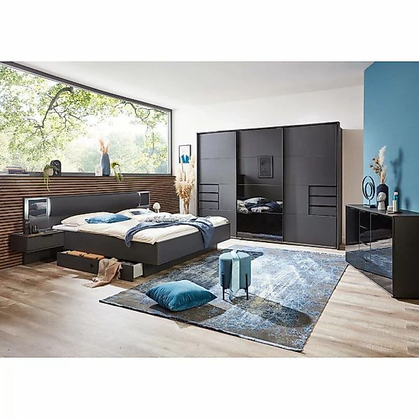 Schlafzimmer Set BRIXEN-43 mit Schwebetürenschrank inkl. Passepartoutrahmen günstig online kaufen