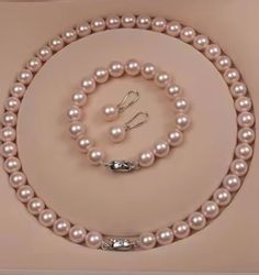 ROUGEMONT Perlenketten-Set Perlenkette mit Halskette +Ohrringe günstig online kaufen