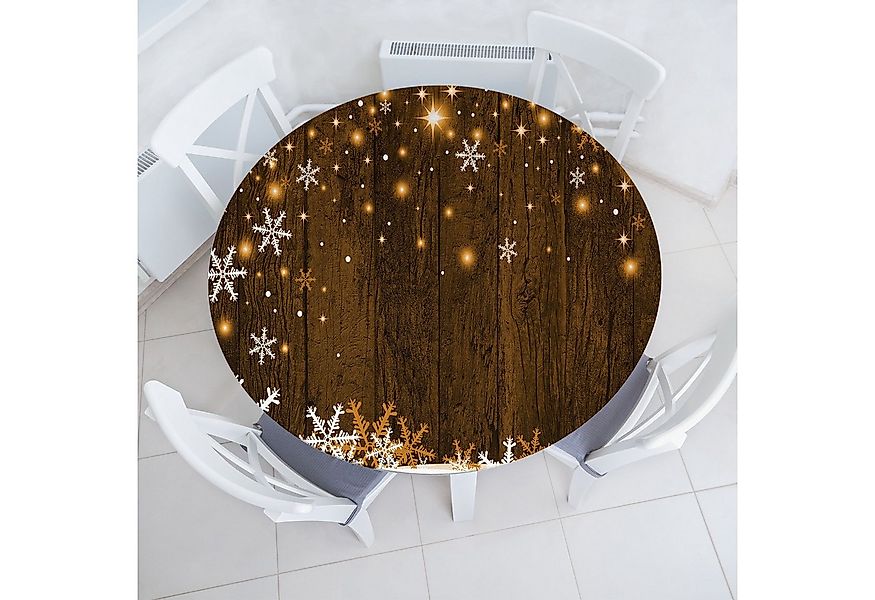 Abakuhaus Tischdecke Rundum-elastische Stofftischdecke, Weihnachten Holz un günstig online kaufen